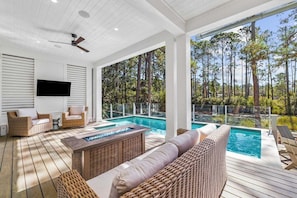 A heated pool