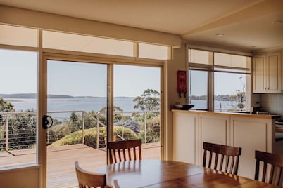St Helens shack with pool and water views