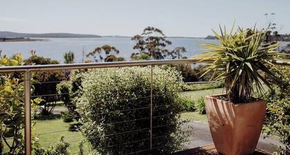 St Helens shack with pool and water views