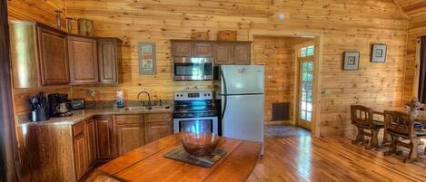 Microwave, oven, stovetop, coffee/tea maker