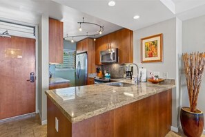 Condo, 2 Bedrooms | Private kitchen | Coffee/tea maker, fridge, oven, toaster - Royal Mauian, #207 2 Bedroom Condo (Kihei)