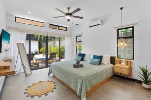 Desk, iron/ironing board, WiFi, bed sheets - CU7: Beach Home Oasis w/Private Pool, Guest House (Santa Cruz)