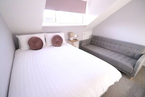 Desk, iron/ironing board, travel cot, free WiFi