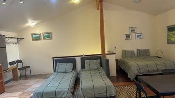Desk, iron/ironing board, WiFi (free), bed sheets