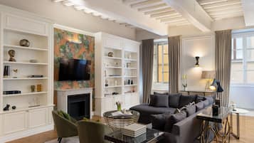 Apartment, Balkon, Stadtblick | Wohnbereich