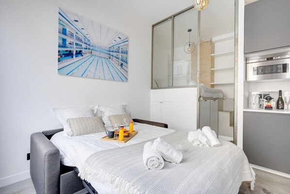 1 bedroom, desk, Internet, bed sheets - TBS 150 - Charming apartment in Quartier Latin (Paris)
