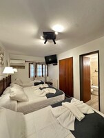 Free toiletries, hair dryer, towels, soap