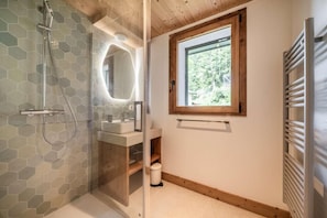 Shower, hair dryer