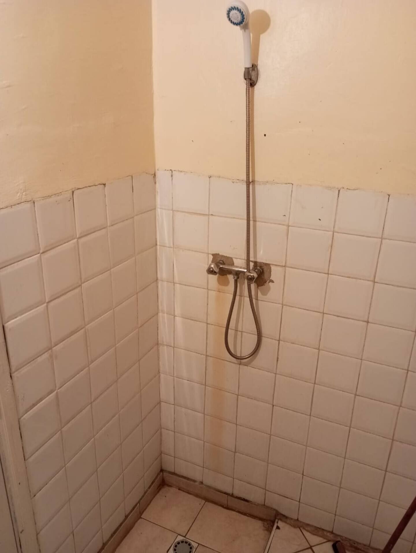 Shower, towels, soap, shampoo