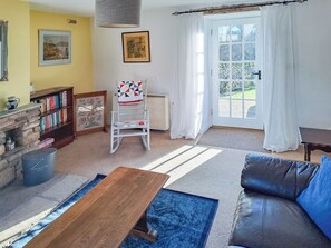 Televisie en een open haard