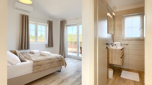 2 soverom, skrivebord, strykejern/-brett og reiseseng for barn