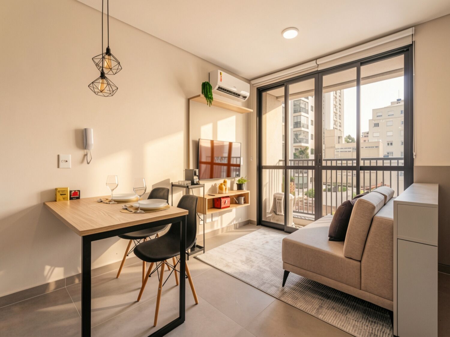 Basic Apartment | Living area | Flat-screen TV