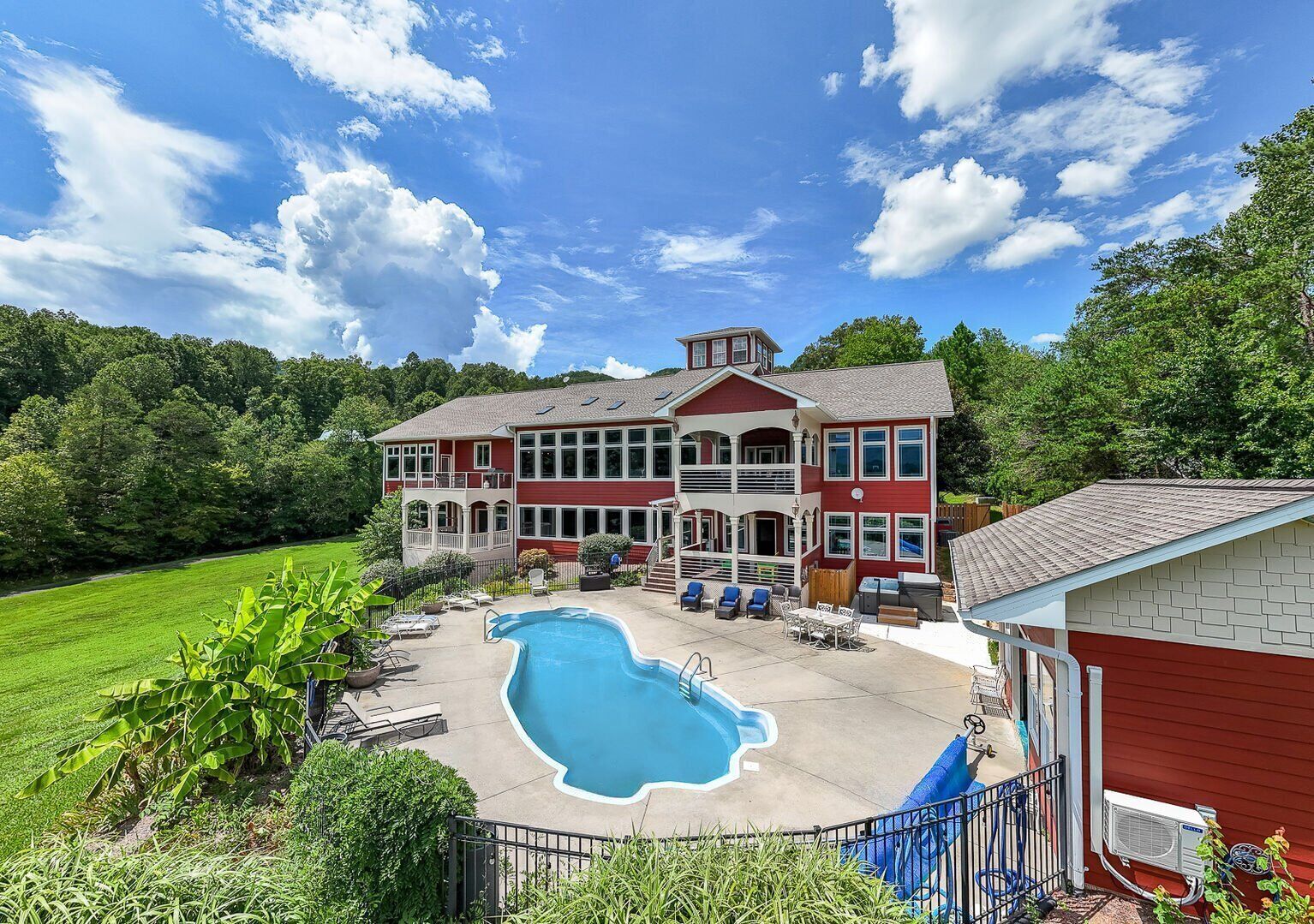 A heated pool