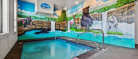 Indoor pool, a heated pool