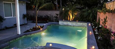 Outdoor pool, a heated pool