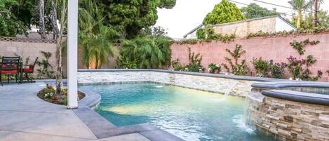 Outdoor pool, a heated pool