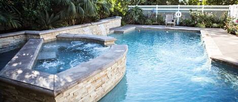 Outdoor pool, a heated pool