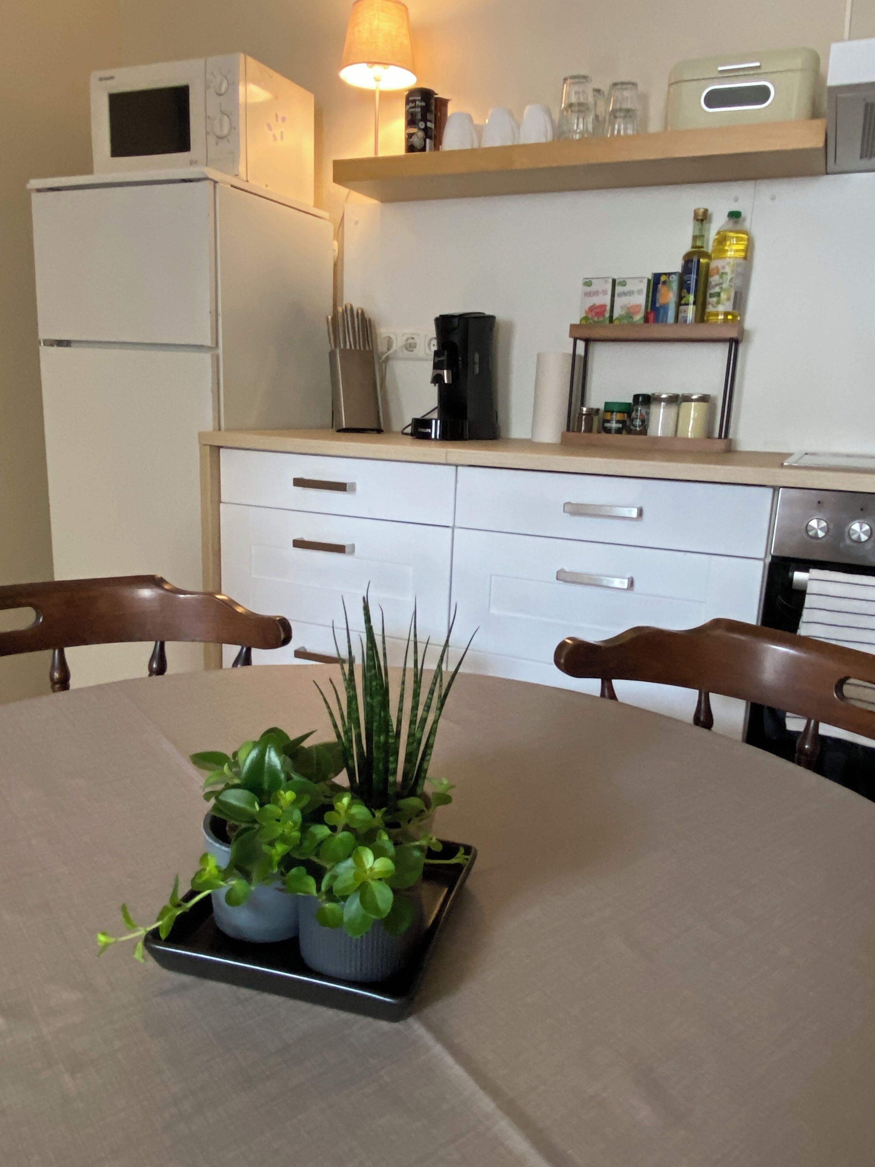 Kylskåp, mikrovågsugn, ugn och spishäll