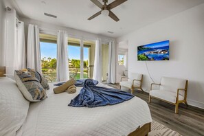 4 habitaciones, escritorio y tabla de planchar con plancha 