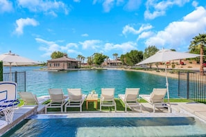 Outdoor pool, a heated pool