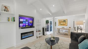 Table football, stereo, computer monitors