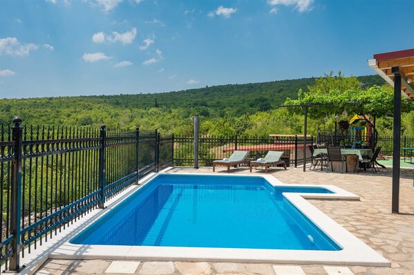 A heated pool