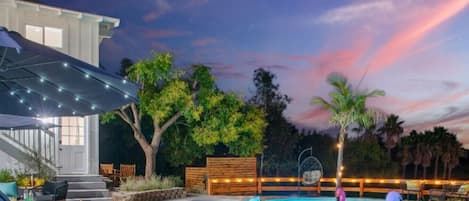 Outdoor pool, a heated pool