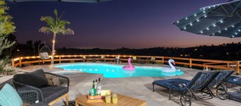 Priv. Resort! Mountain Views Oasis- Heated Pool & Spa, Game Rm, Temecula-8 miles