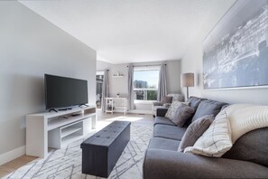 Smart-tv och en stereo