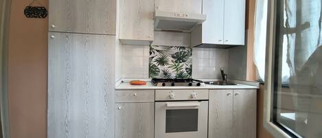 Microwave, oven, stovetop, electric kettle