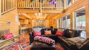 Smart TV, fireplace, video games, foosball