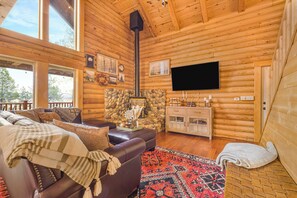 Smart TV, fireplace, video games, table football