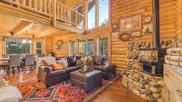 Smart TV, fireplace, video games, foosball