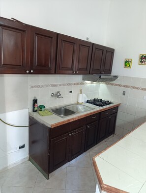Private kitchen - Cozy 2-bedroom apartment with WiFi, AC in charming Santo Domingo este. (Santo Domingo este)