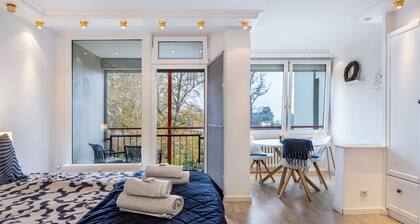 Ferienwohnung 'Kapitäns Kajüte Am Steinhuder Meer' mit Meerblick, Balkon und Wi-Fi