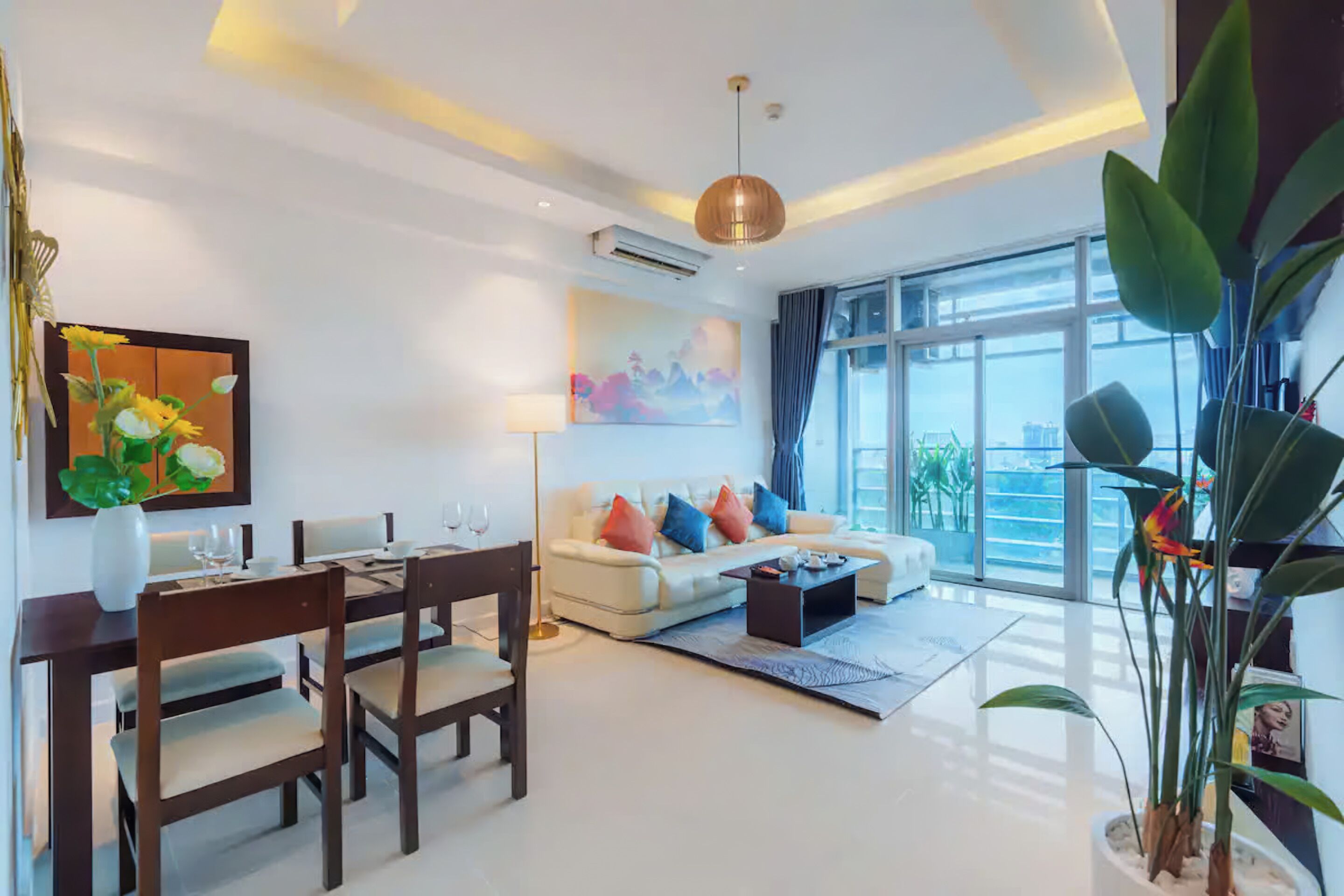 Superior Apartment, 3 Bedrooms, Kitchen, City View | Living area | 35-inch flat-screen TV with digital channels