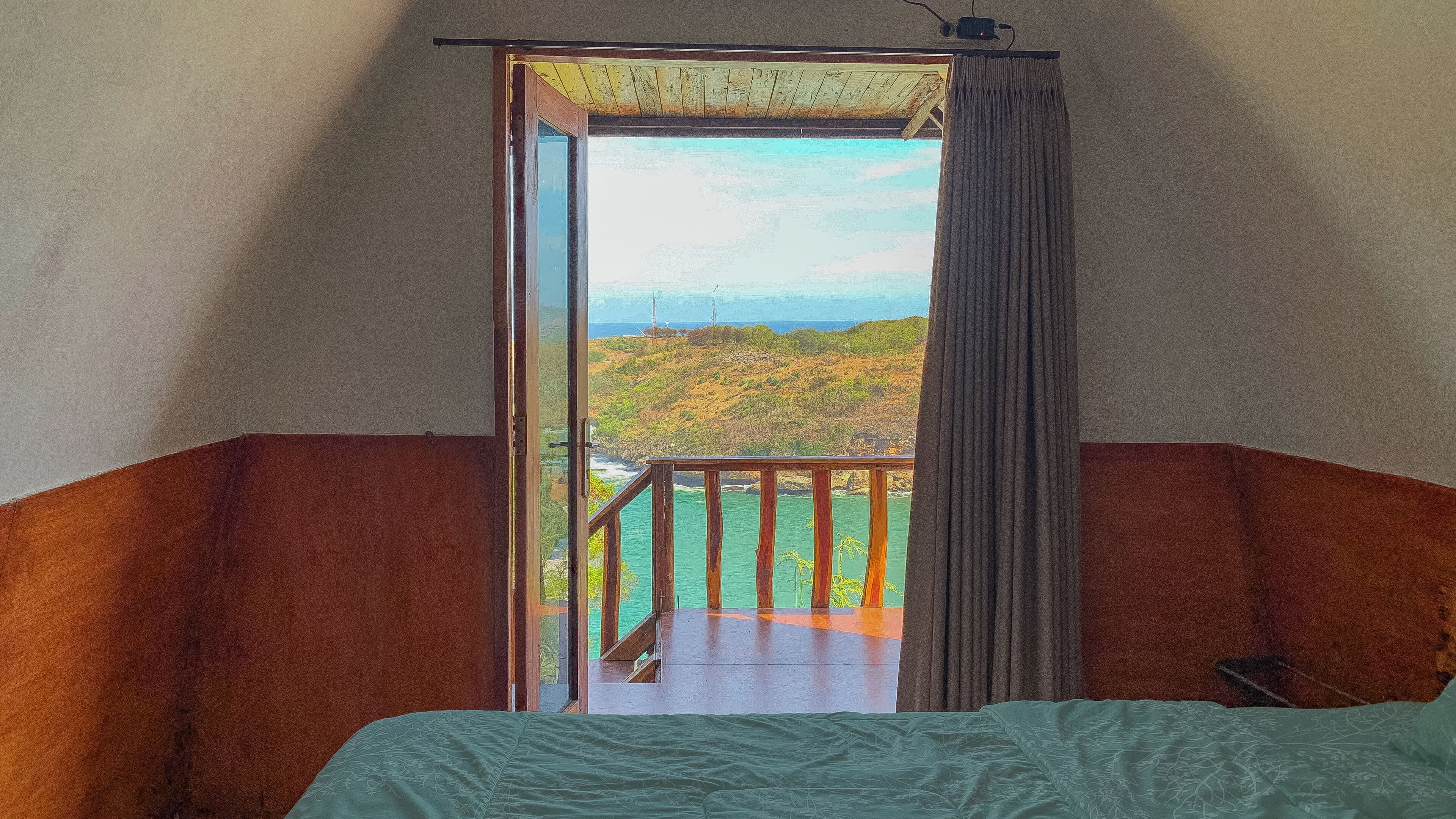 Habitación doble Deluxe, vista al mar, frente al mar | Vista a la playa o el mar