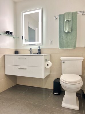 Hair dryer, towels