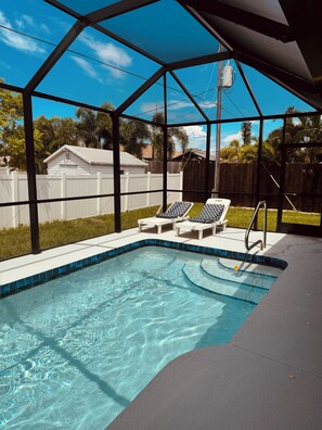 Outdoor pool, a heated pool