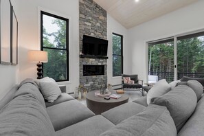 Smart TV, fireplace, table football, offices