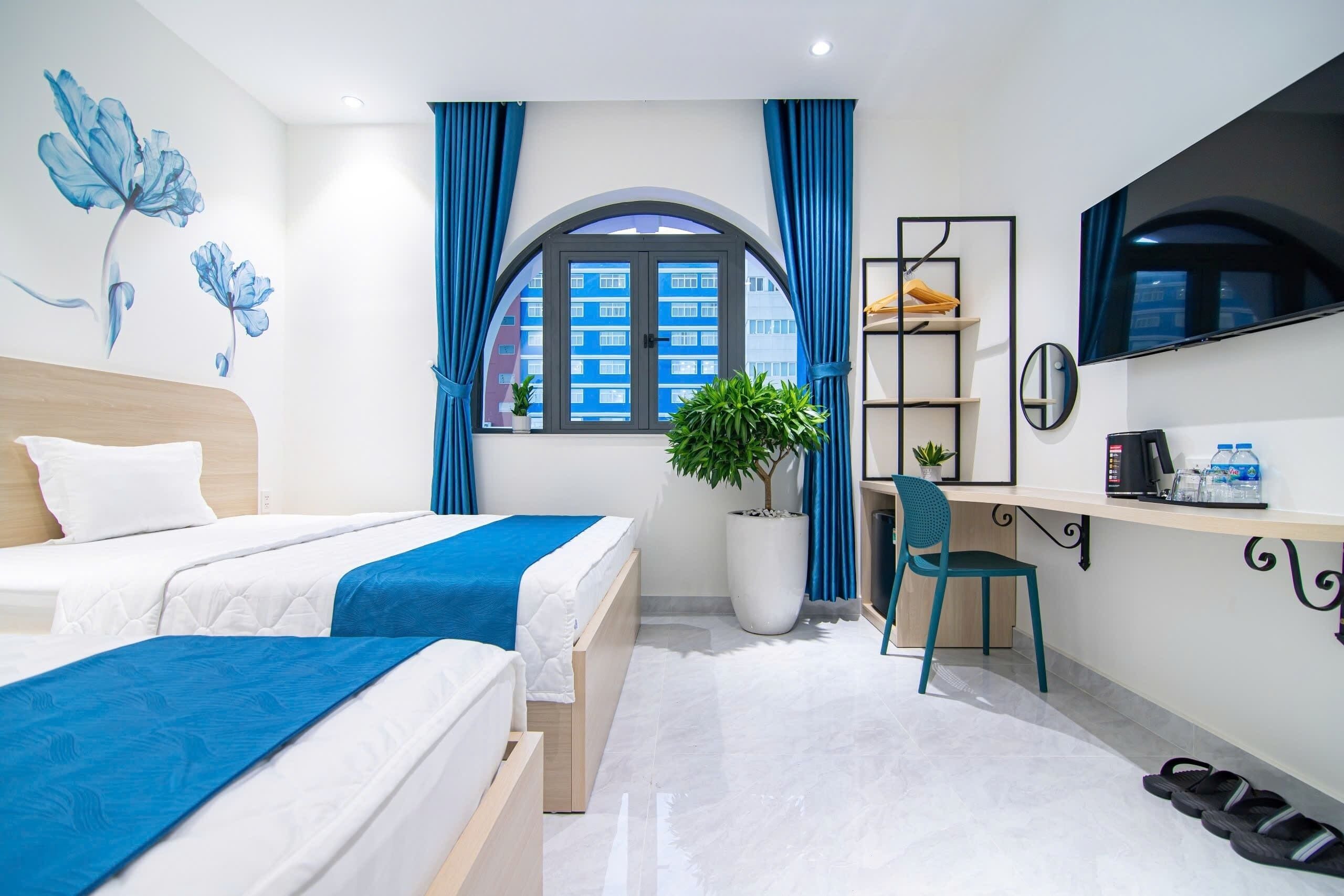 Quarto duplo luxo | Escrivaninha, Wi-Fi de cortesia