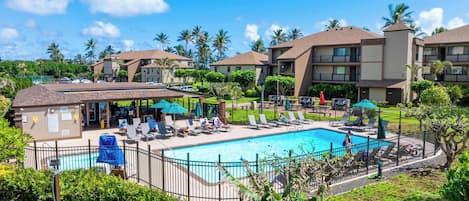 A heated pool