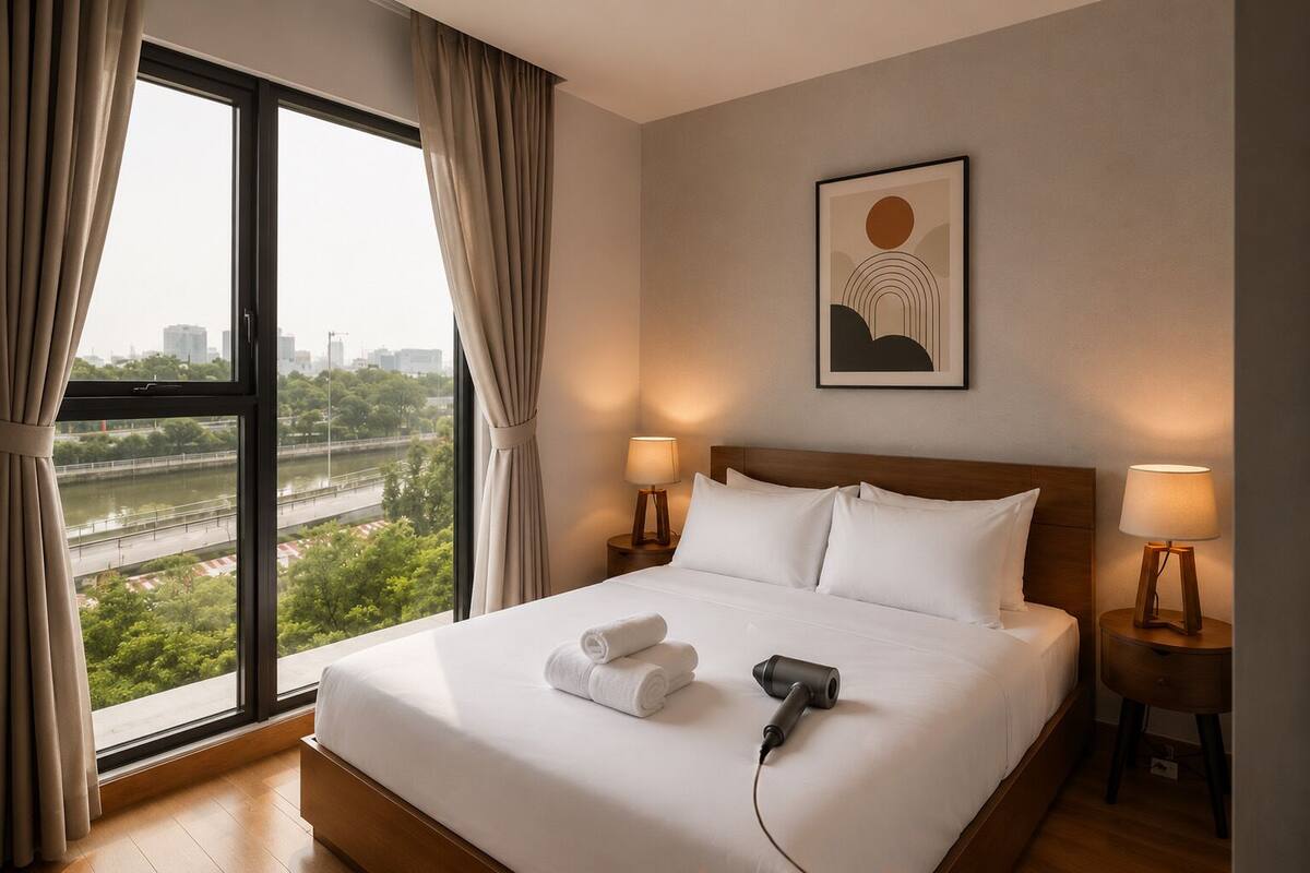 Appartement Supérieur, 3 chambres, cuisine, vue ville