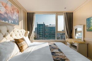 Superior Apartment, 3 Bedrooms, Kitchen, City View | Minibar, desk, laptop workspace, soundproofing