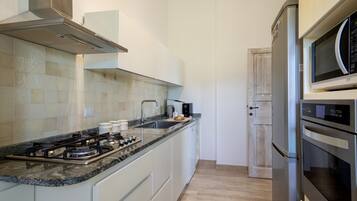 Fridge, oven, stovetop, dishwasher