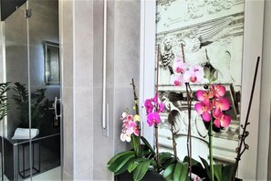 Dutxa, assecador de cabells, bidet i tovalloles 