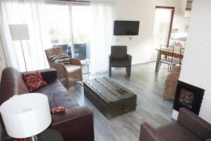 Smart-tv en een open haard