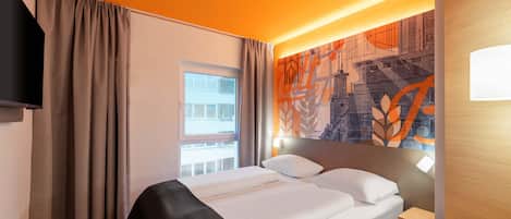 Desk, free WiFi, bed sheets