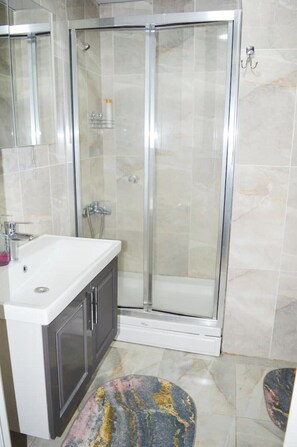 Secadora de cabello, toallas, papel de baño 