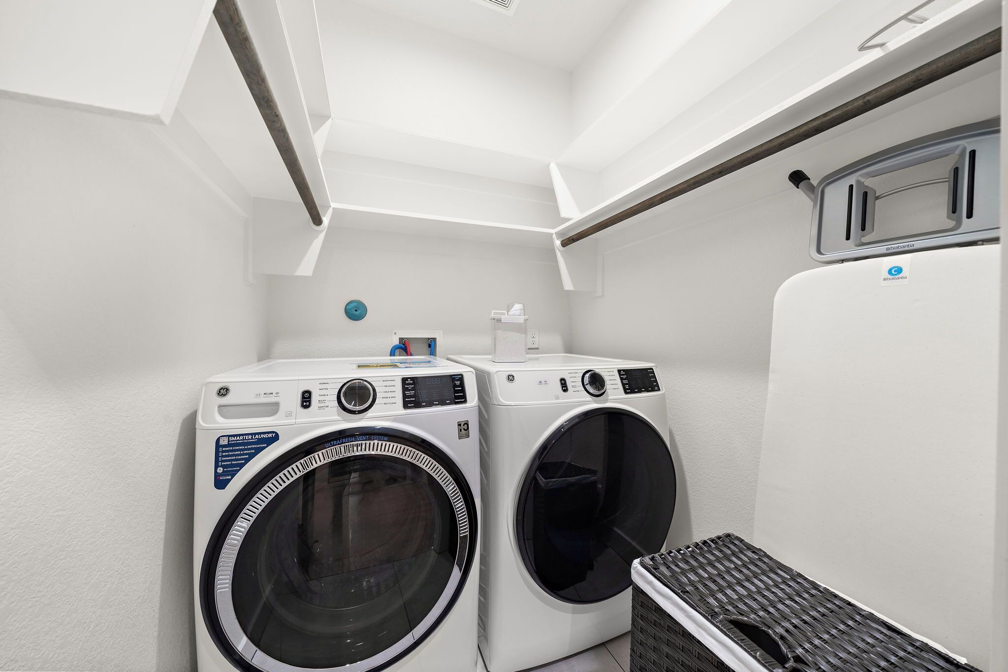 Fully-equipped laundry room.